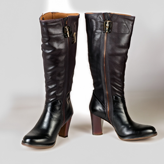 Black Zipper Boots